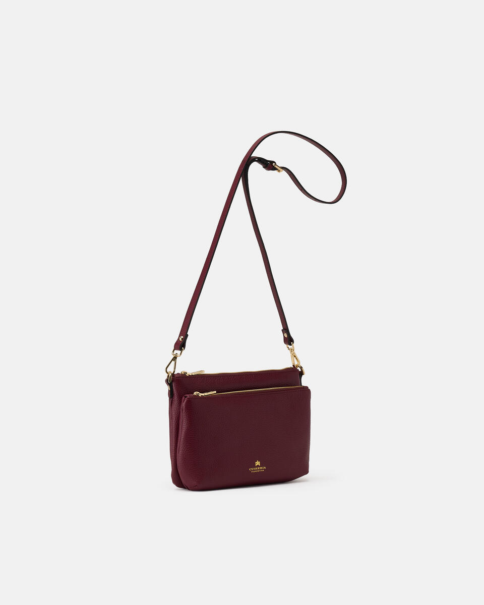 DOUBLE POUCH Bordeaux  - Schultergut - Damen Taschen - Tasche - Cuoieria Fiorentina
