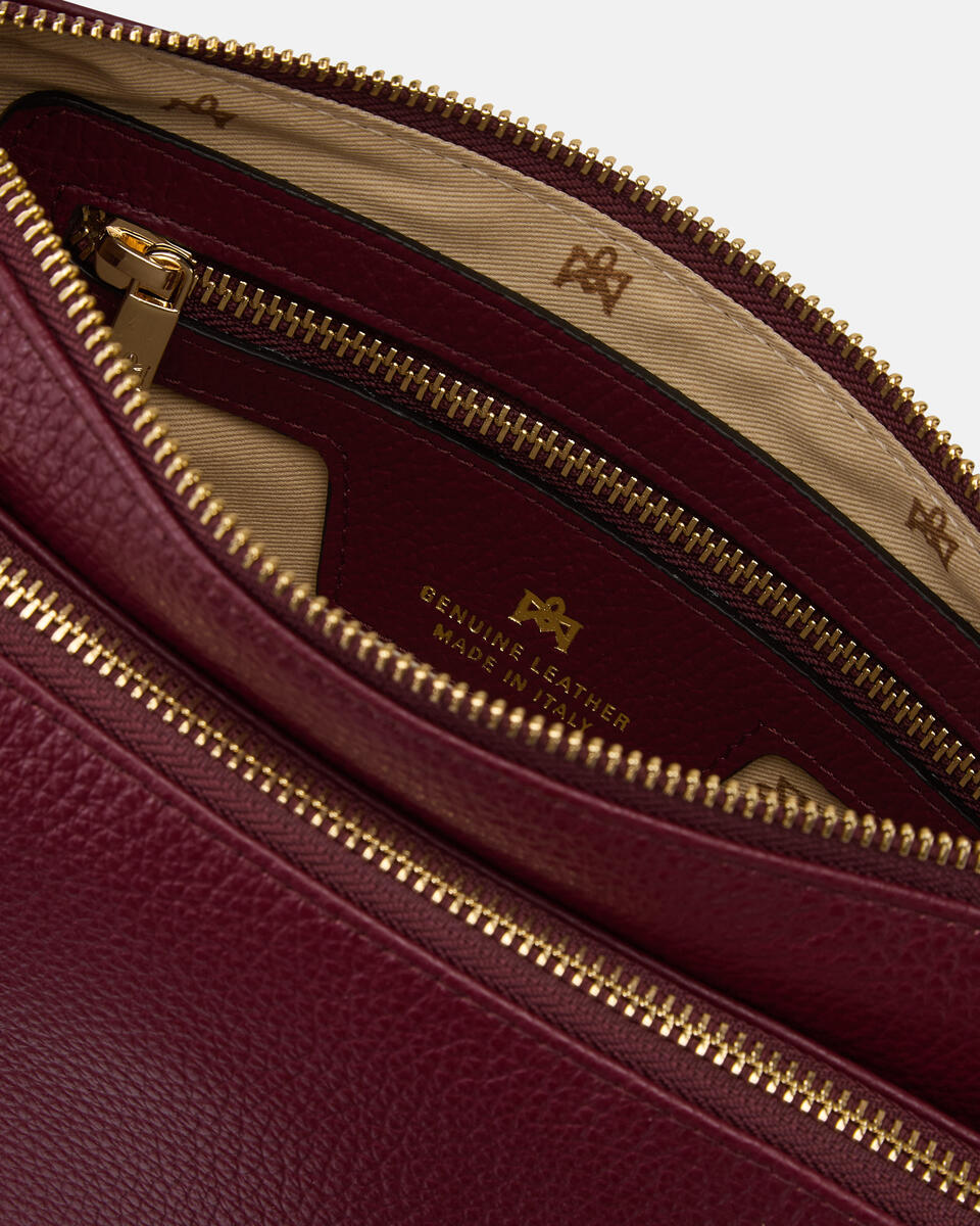 DOUBLE POUCH Bordeaux  - Schultergut - Damen Taschen - Tasche - Cuoieria Fiorentina