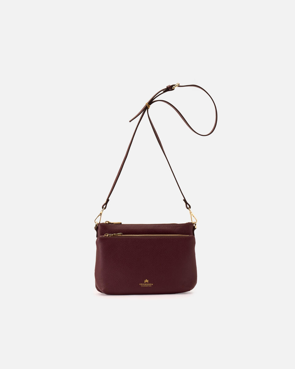 DOUBLE POUCH Coffee  - Schultergut - Damen Taschen - Tasche - Cuoieria Fiorentina