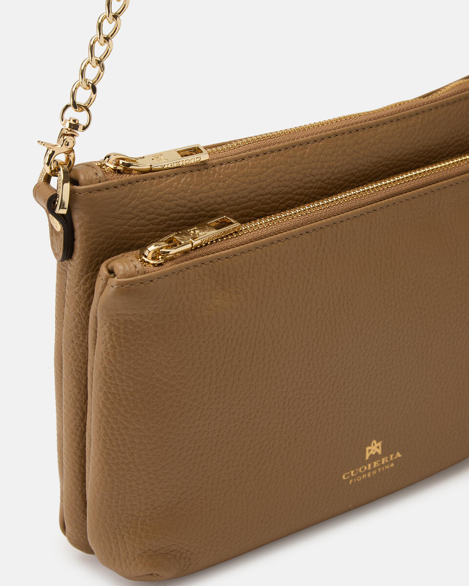 DOUBLE POUCH Desert  - Schultergut - Damen Taschen - Tasche - Cuoieria Fiorentina