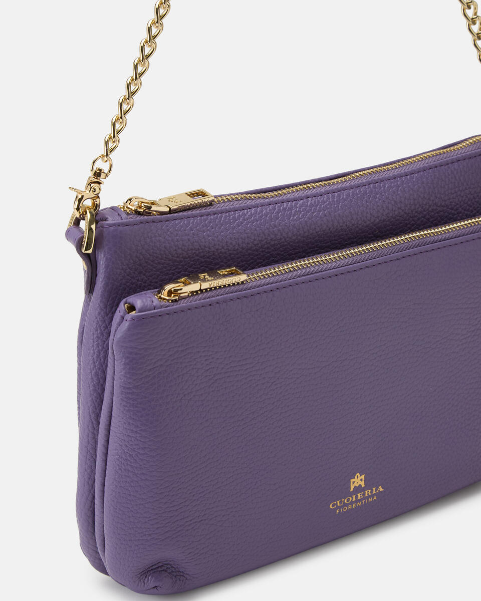 DOUBLE POUCH Lavendel  - Schultergut - Damen Taschen - Tasche - Cuoieria Fiorentina