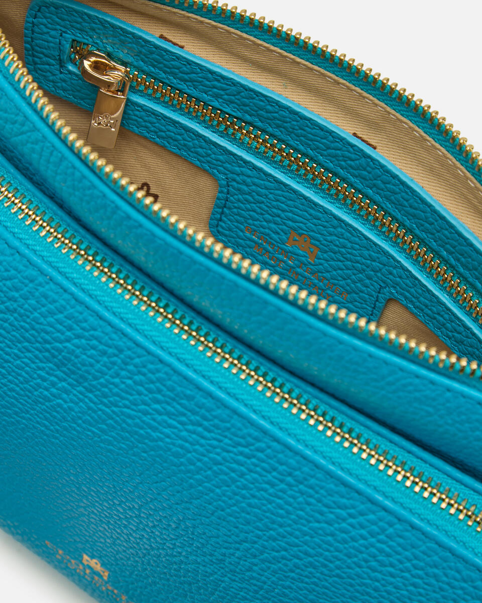 DOUBLE POUCH Turkis  - Schultergut - Damen Taschen - Tasche - Cuoieria Fiorentina
