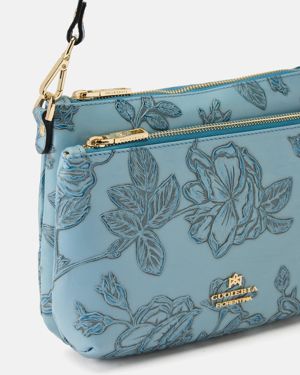 POUCH Hellblau  - Schultergut - Damen Taschen - Tasche - Cuoieria Fiorentina