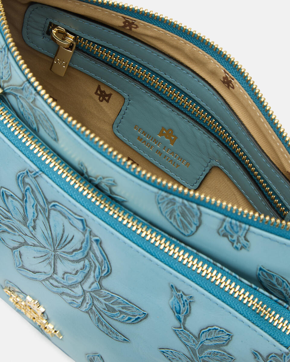 POUCH Hellblau  - Schultergut - Damen Taschen - Tasche - Cuoieria Fiorentina