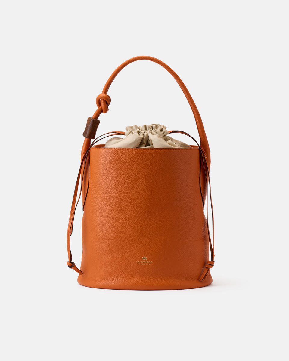 EIMERTASCHE Orange  - Cuoieria Fiorentina