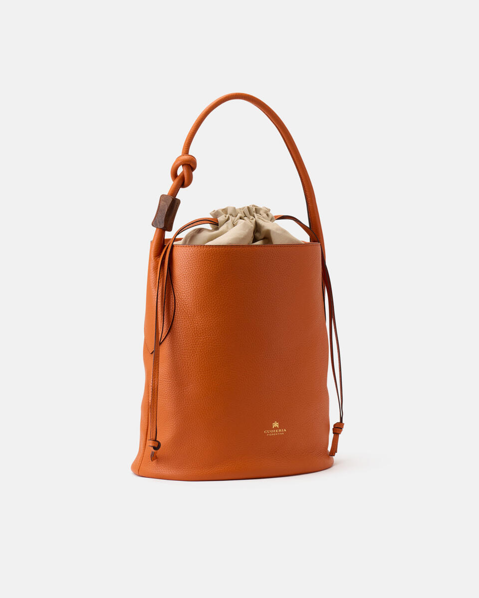 EIMERTASCHE Orange  - Cuoieria Fiorentina
