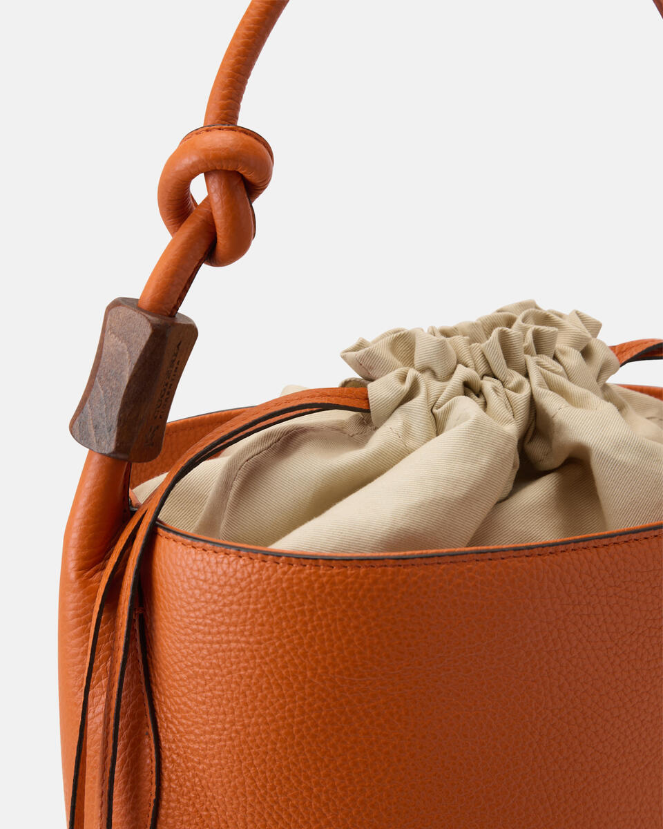 EIMERTASCHE Orange  - Cuoieria Fiorentina