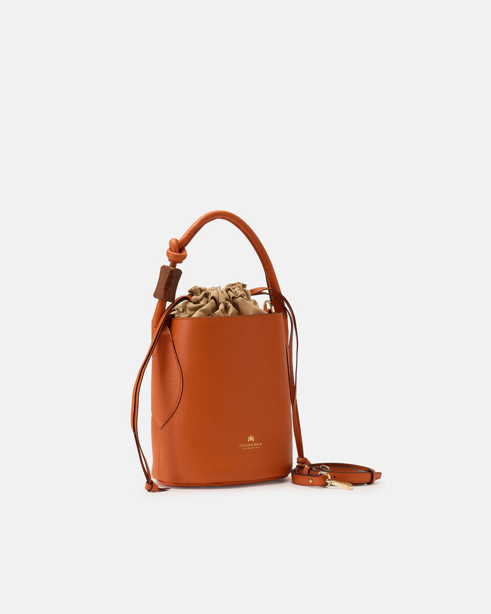 KLEINE EIMERTASCHE Orange  - Eimertaschen - Damen Taschen - Tasche - Cuoieria Fiorentina