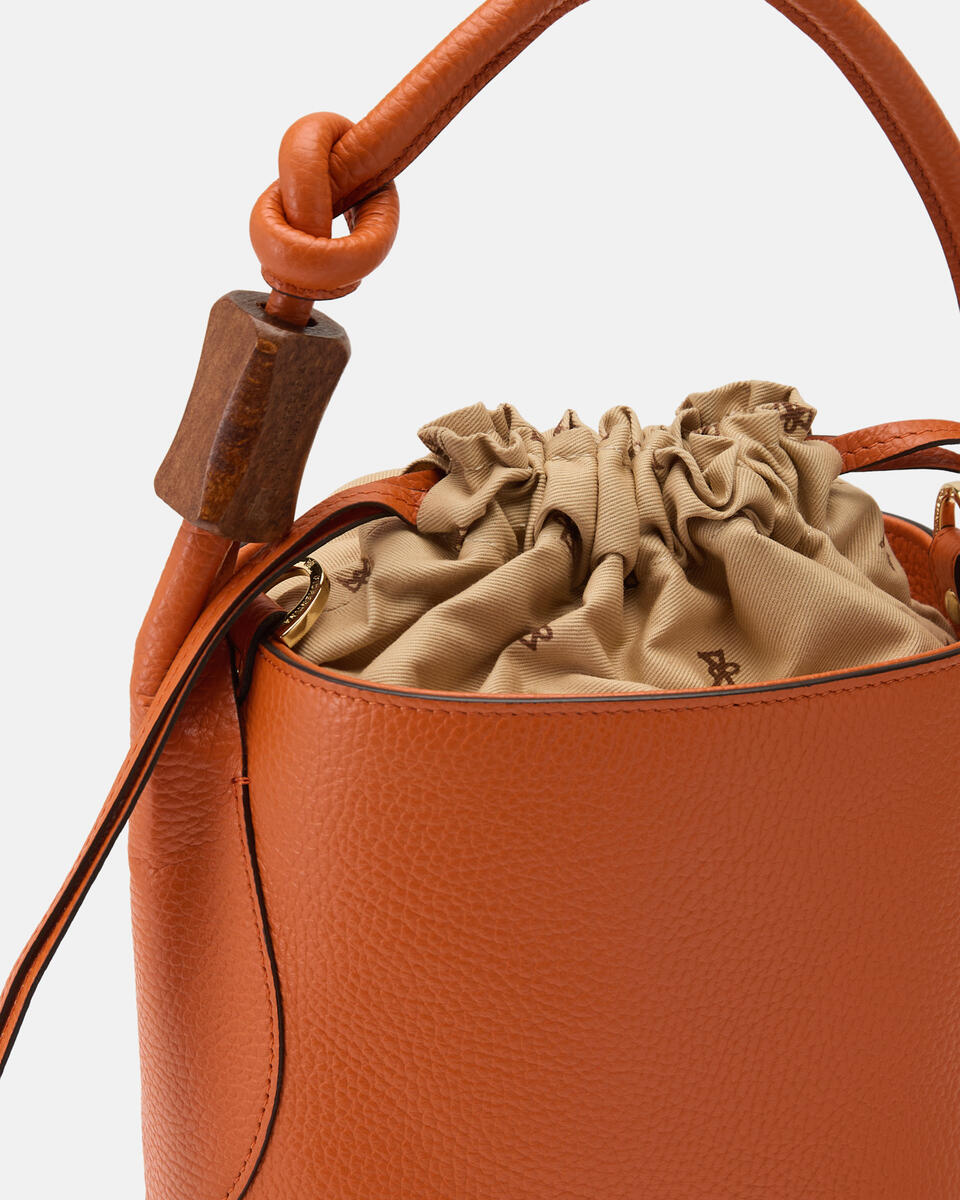 KLEINE EIMERTASCHE Orange  - Eimertaschen - Damen Taschen - Tasche - Cuoieria Fiorentina