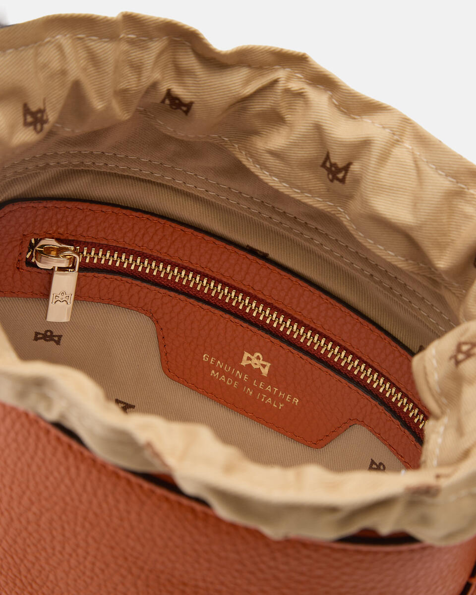 KLEINE EIMERTASCHE Orange  - Eimertaschen - Damen Taschen - Tasche - Cuoieria Fiorentina