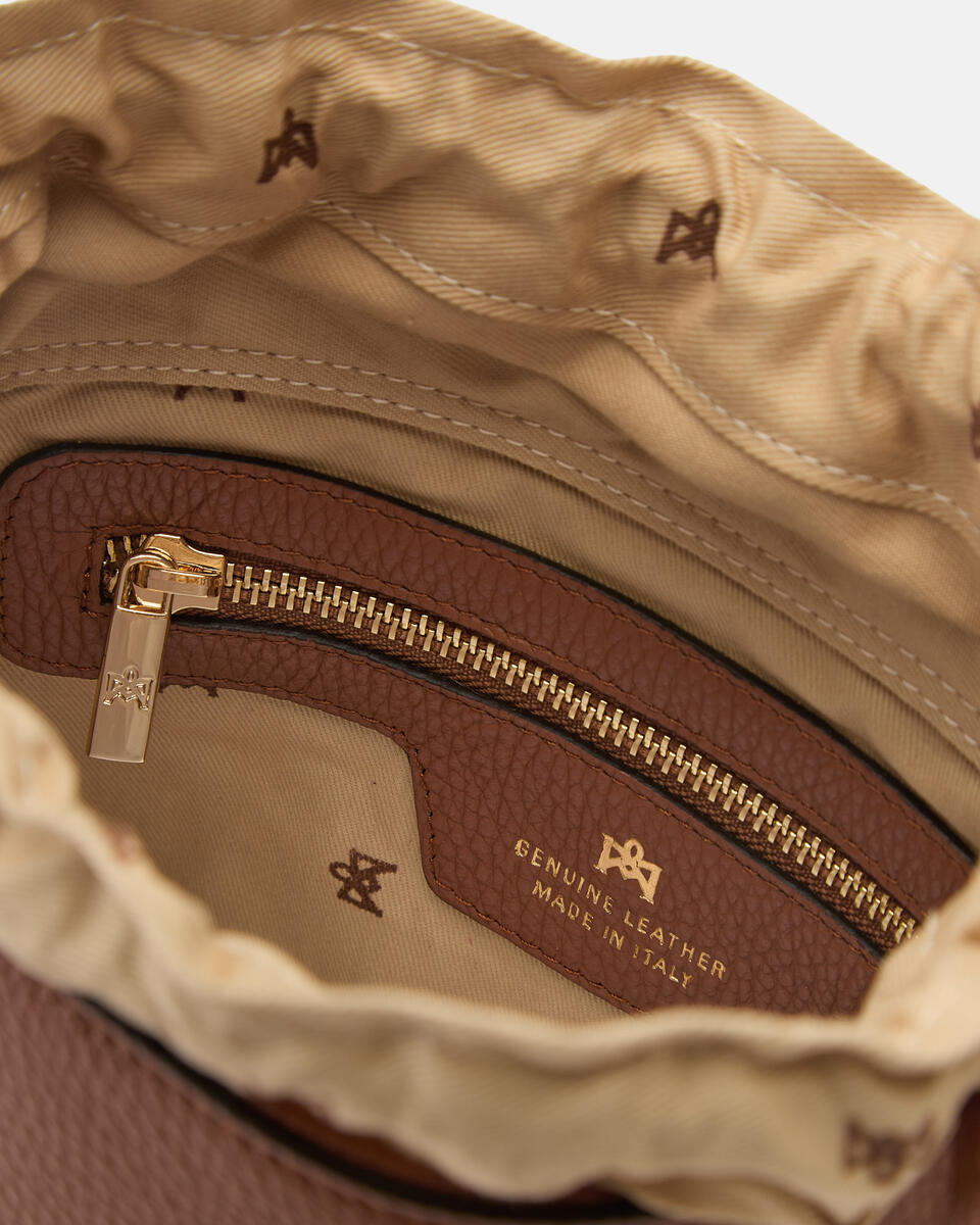 KLEINE EIMERTASCHE Karamell  - Eimertaschen - Damen Taschen - Tasche - Cuoieria Fiorentina