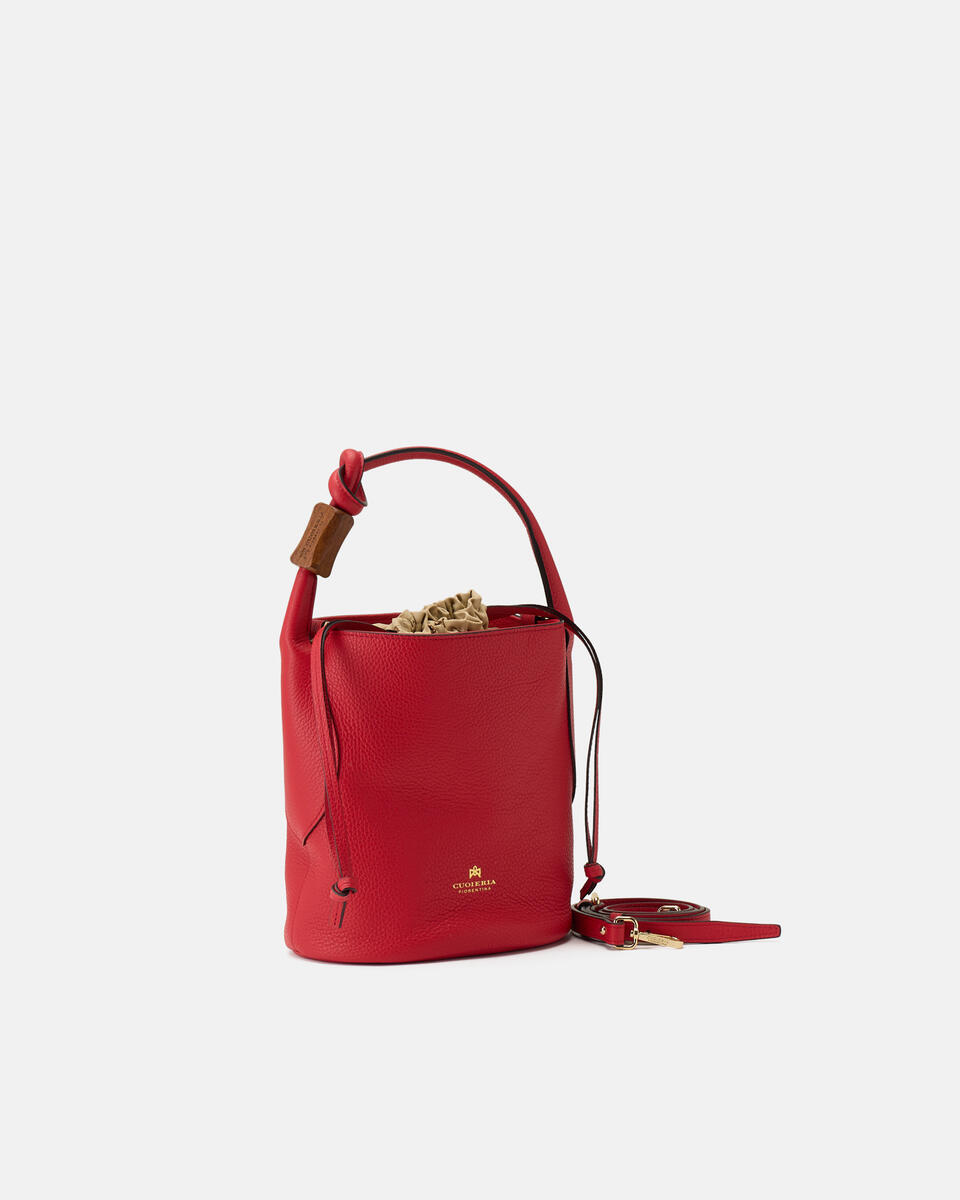 KLEINE EIMERTASCHE Tomato  - Eimertaschen - Damen Taschen - Tasche - Cuoieria Fiorentina