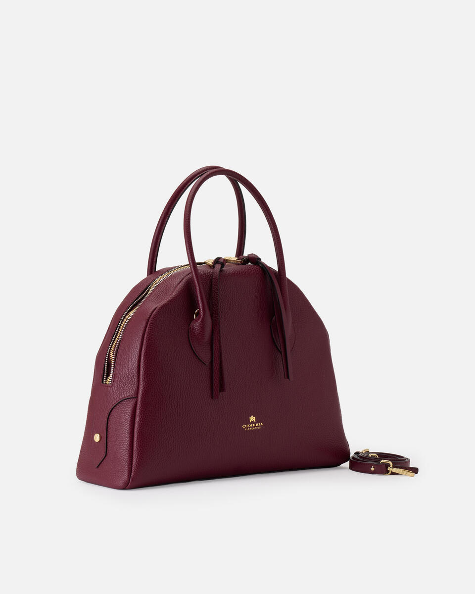 GROSSE BOWLING BAG Bordeaux  - Cuoieria Fiorentina