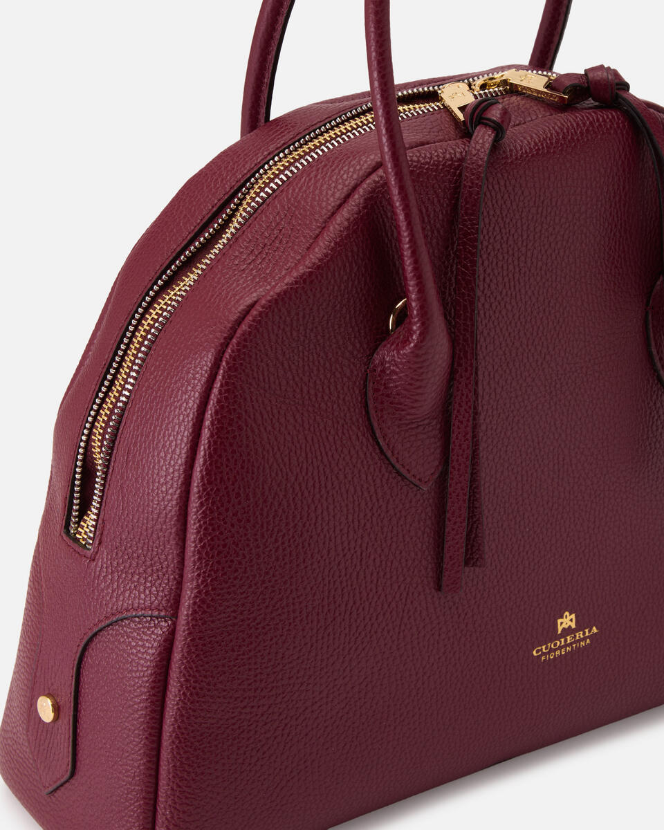 GROSSE BOWLING BAG Bordeaux  - Cuoieria Fiorentina