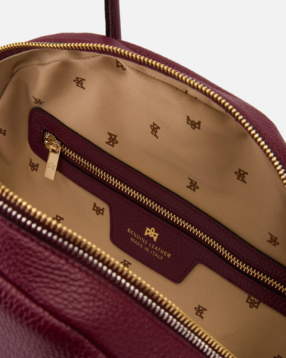 GROSSE BOWLING BAG Bordeaux  - Cuoieria Fiorentina