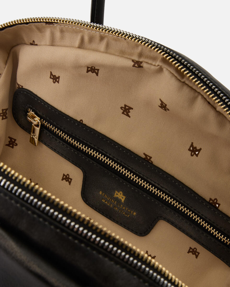 GROSSE BOWLING BAG Schwarz  - Handtaschen - Damen Taschen - Tasche - Cuoieria Fiorentina
