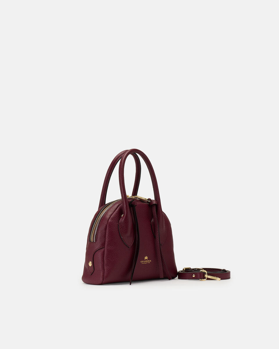 KLEINE BOWLING BAG Bordeaux  - Cuoieria Fiorentina