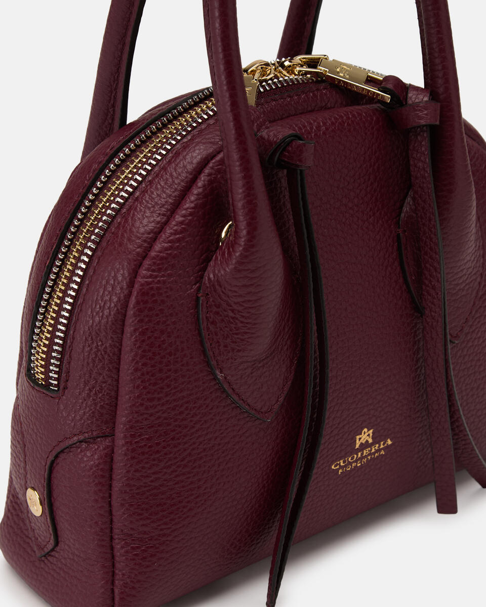 KLEINE BOWLING BAG Bordeaux  - Cuoieria Fiorentina