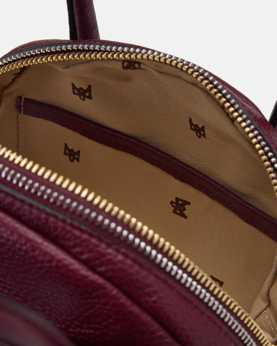 KLEINE BOWLING BAG Bordeaux  - Cuoieria Fiorentina