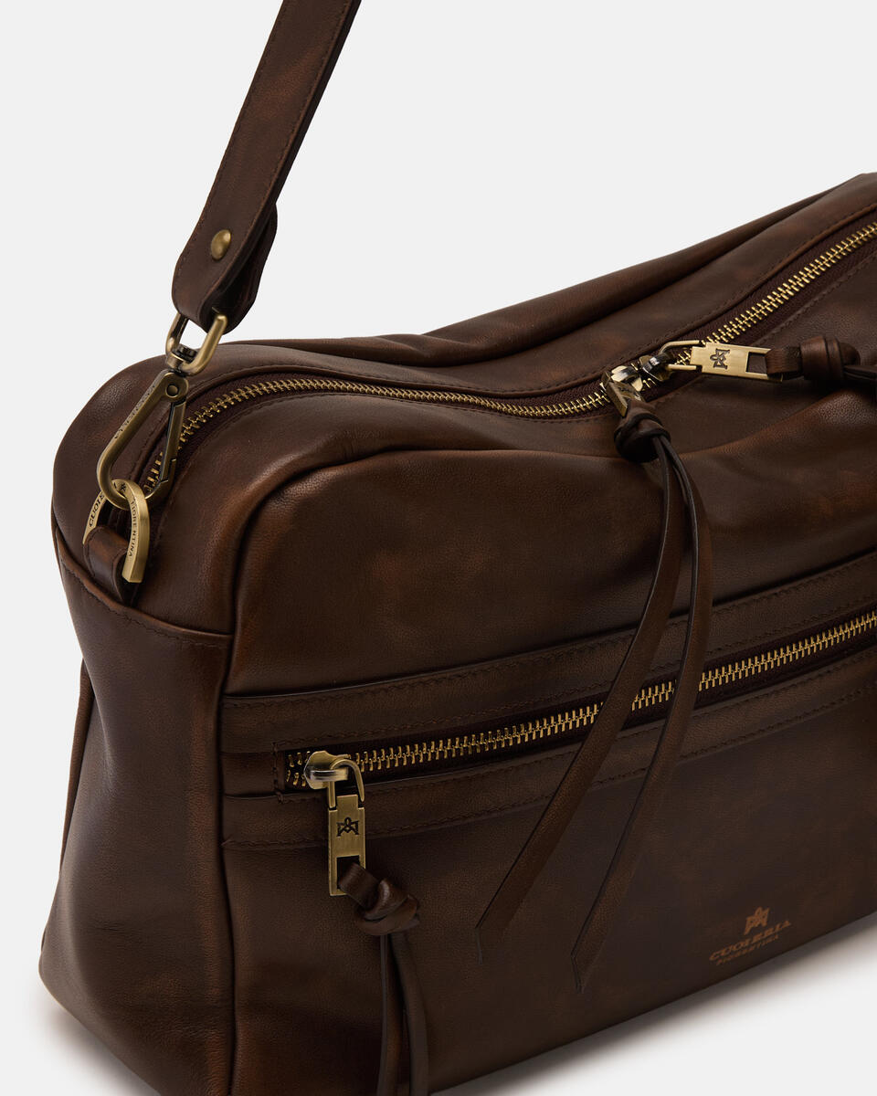 GROSSE CAMERA BAG Karamell  - Cuoieria Fiorentina