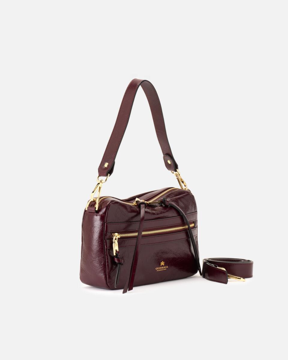 GROSSE CAMERA BAG Schwarzkirsche  - Cuoieria Fiorentina