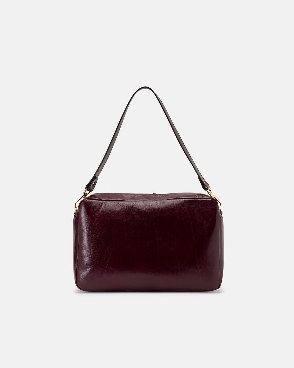 GROSSE CAMERA BAG Schwarzkirsche  - Cuoieria Fiorentina