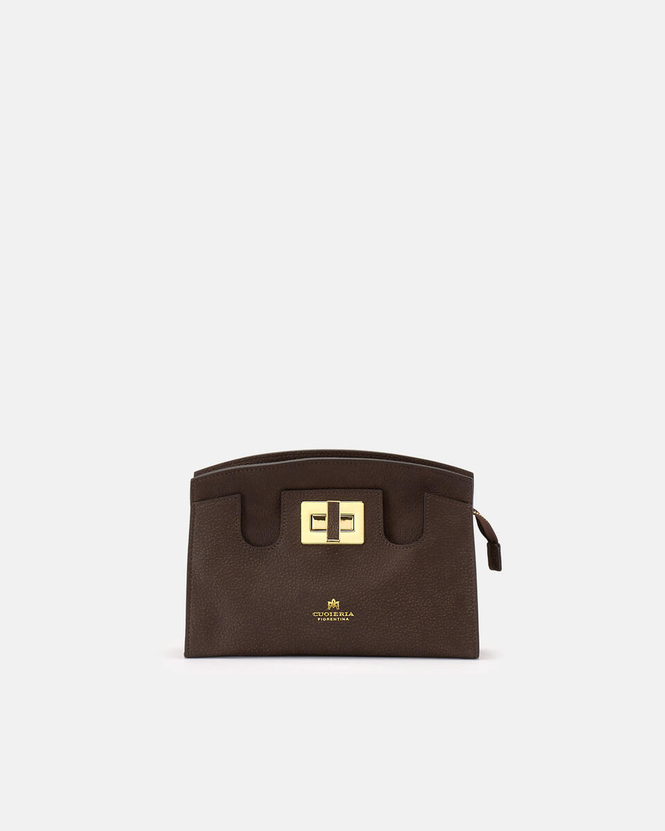 POUCH Schokolade  - Handtaschen - Damen Taschen - Tasche - Cuoieria Fiorentina