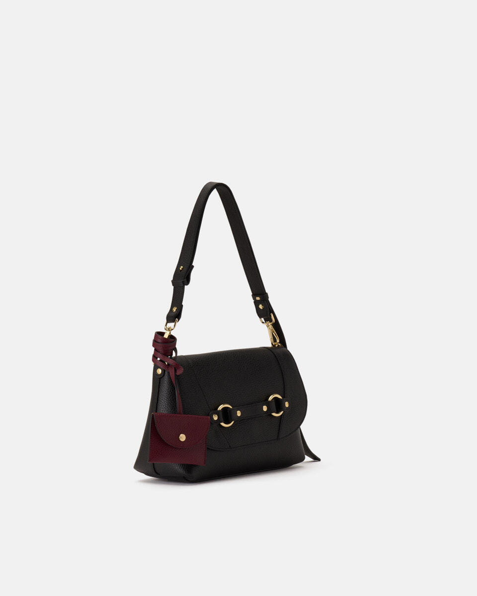 FLAP BAG Schwarzbordeaux  - Cuoieria Fiorentina