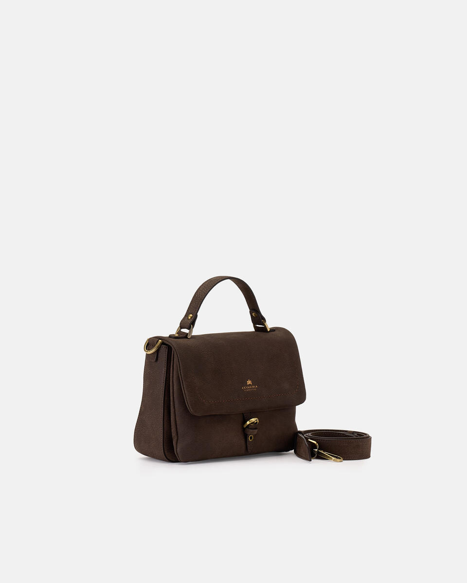 KLEINE FLAP BAG Schokolade  - Messanger - Damen Taschen - Tasche - Cuoieria Fiorentina