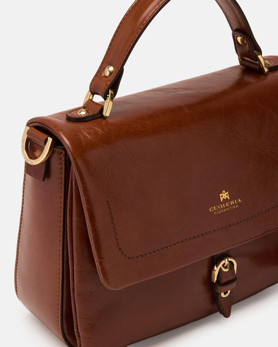 KLEINE FLAP BAG Karamell  - Cuoieria Fiorentina