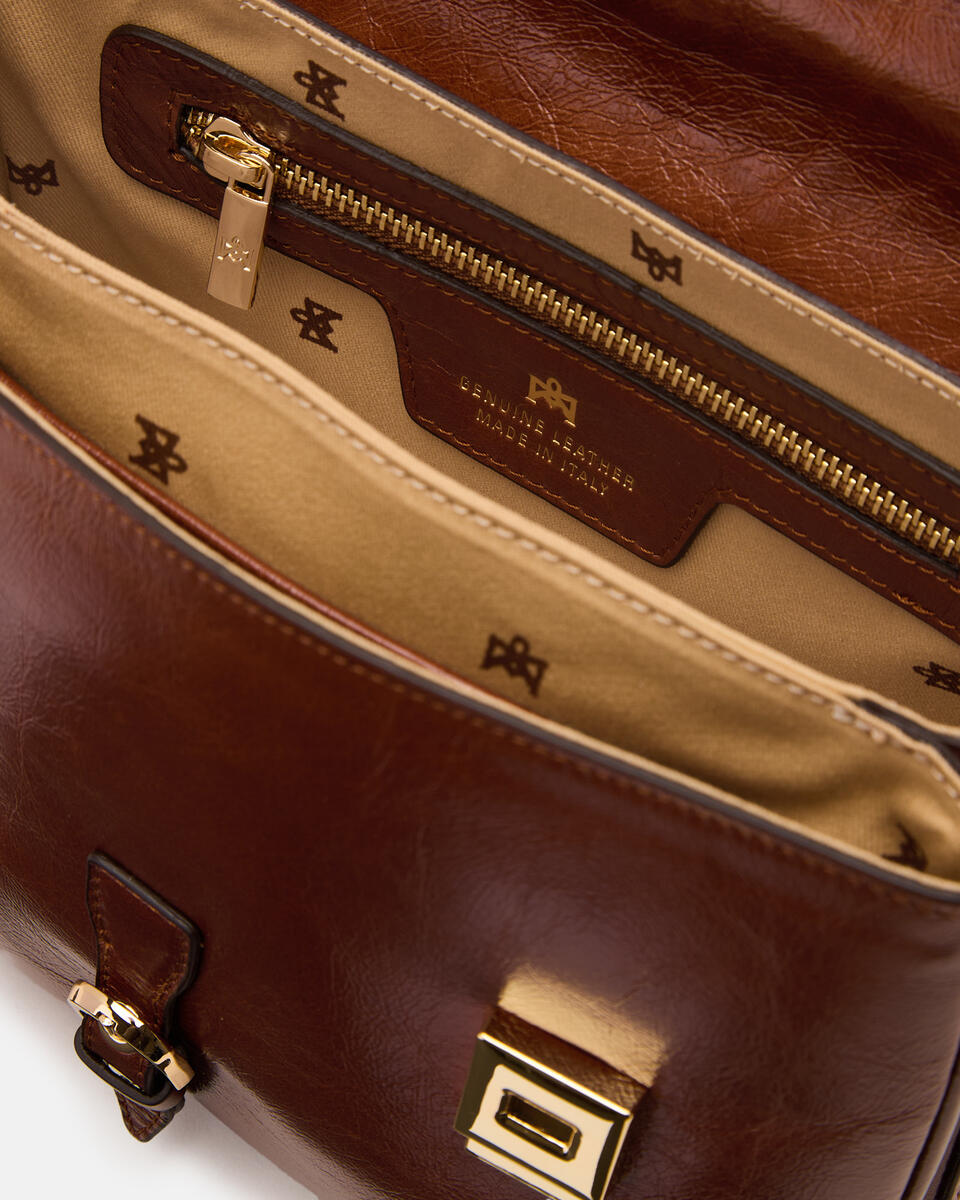 KLEINE FLAP BAG Karamell  - Cuoieria Fiorentina