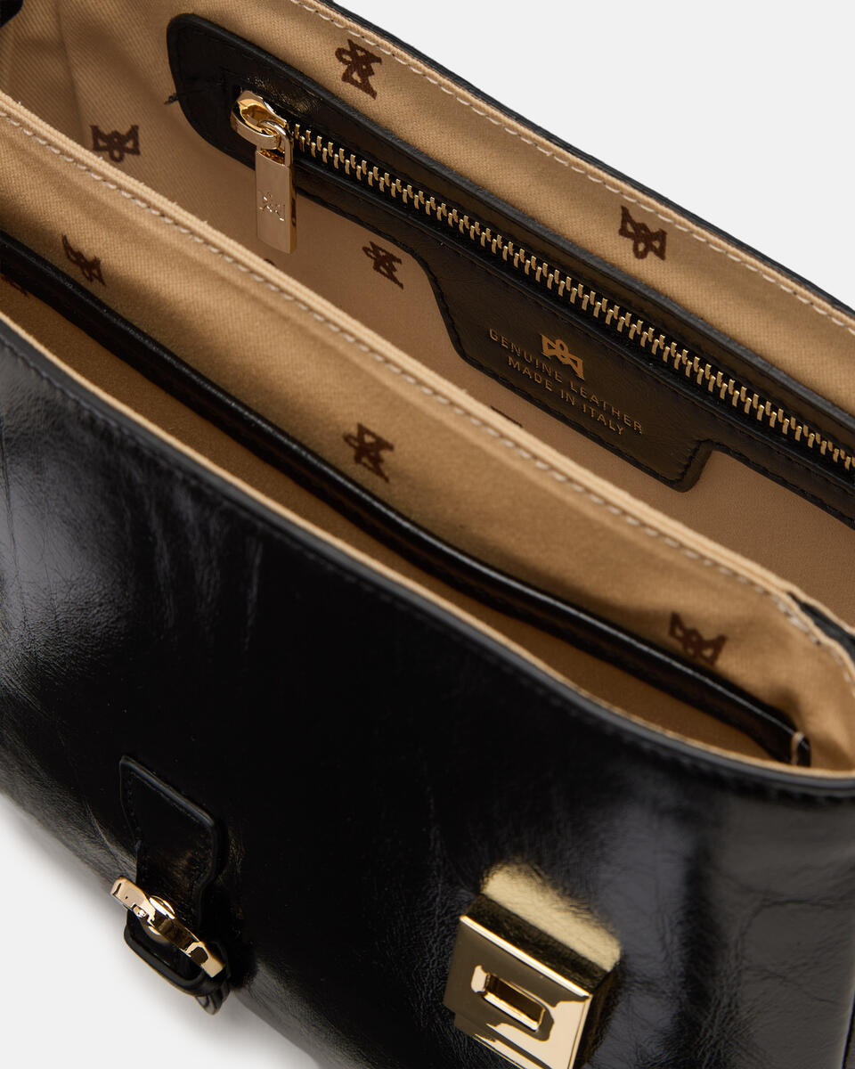 KLEINE FLAP BAG Schwarz  - Cuoieria Fiorentina