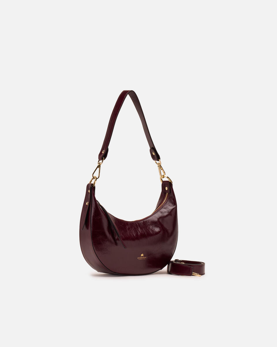 KLEINE SCHULTERTASCHE Schwarzkirsche  - Cuoieria Fiorentina