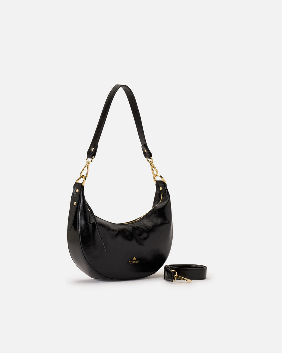 KLEINE SCHULTERTASCHE Schwarz  - Cuoieria Fiorentina