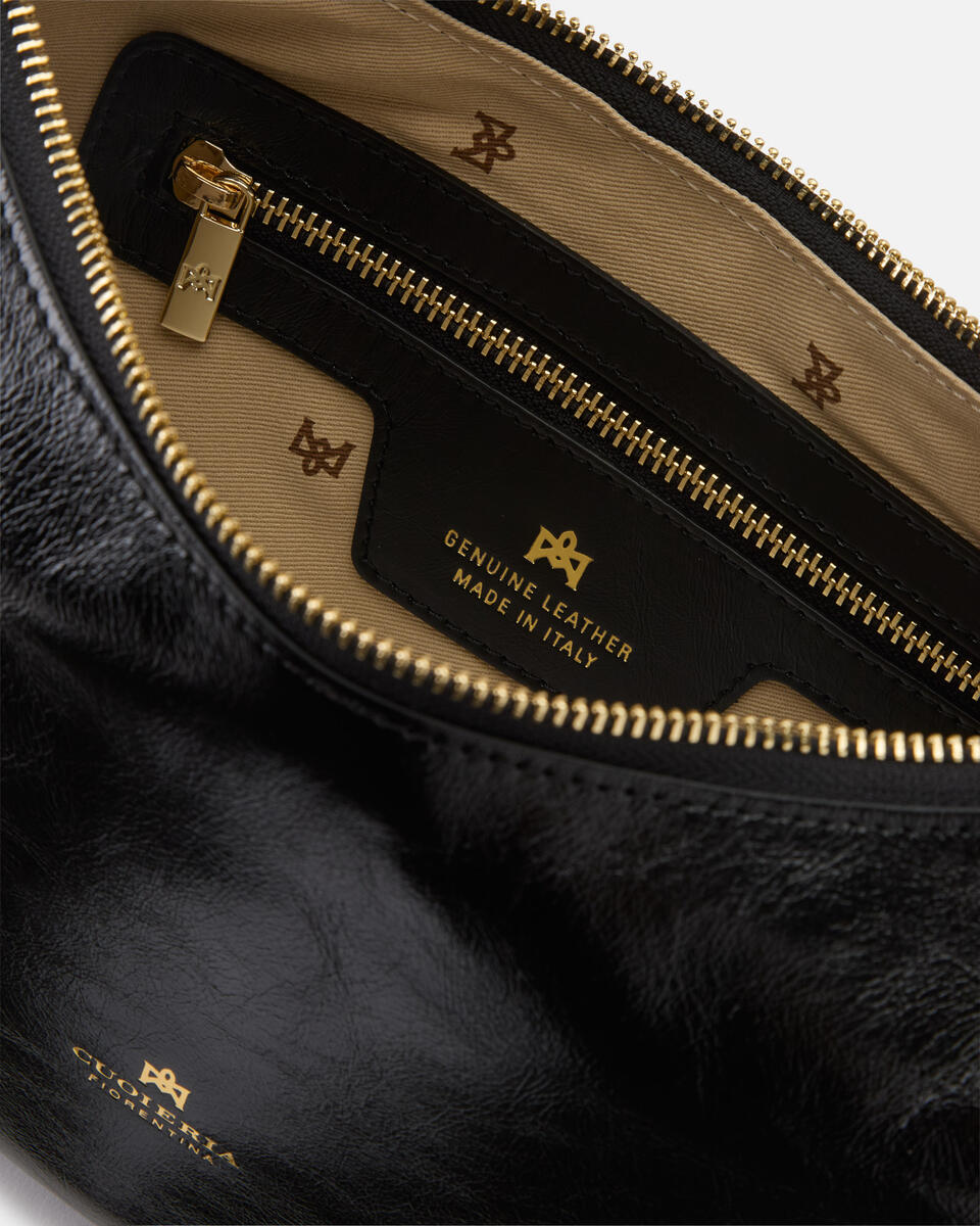 KLEINE SCHULTERTASCHE Schwarz  - Cuoieria Fiorentina