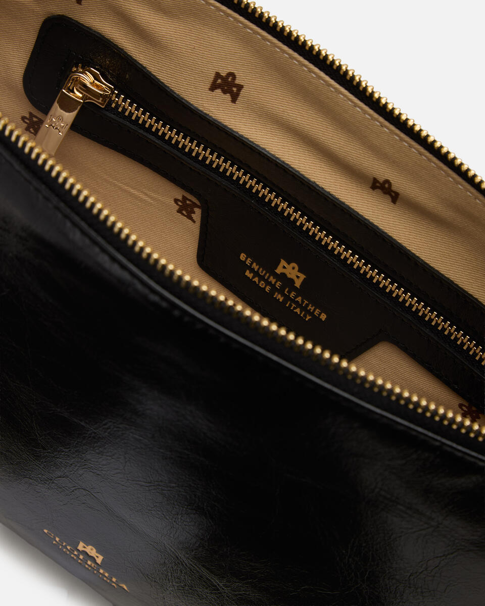 Grosse pouch Schwarz  - Handtaschen - Damen Taschen - Tasche - Cuoieria Fiorentina
