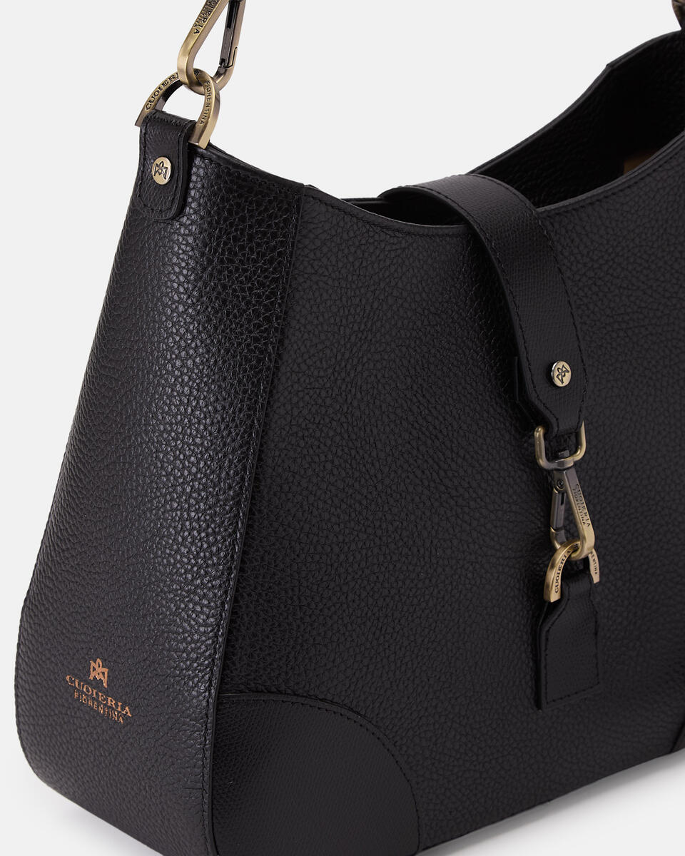 SCHULTERTASCHE Schwarz  - Handtaschen - Damen Taschen - Tasche - Cuoieria Fiorentina