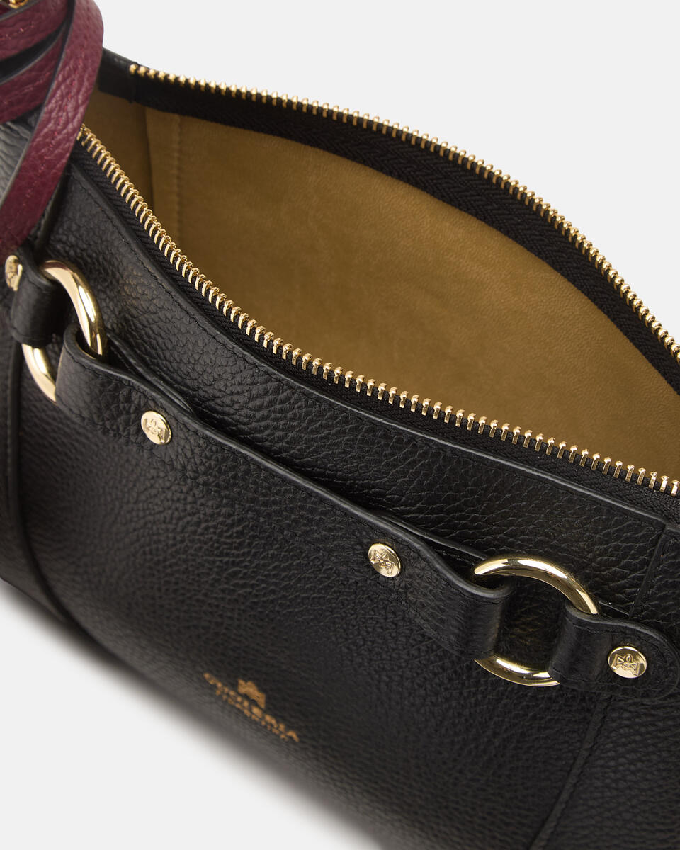 KLEINE POUCH Schwarzbordeaux  - Cuoieria Fiorentina