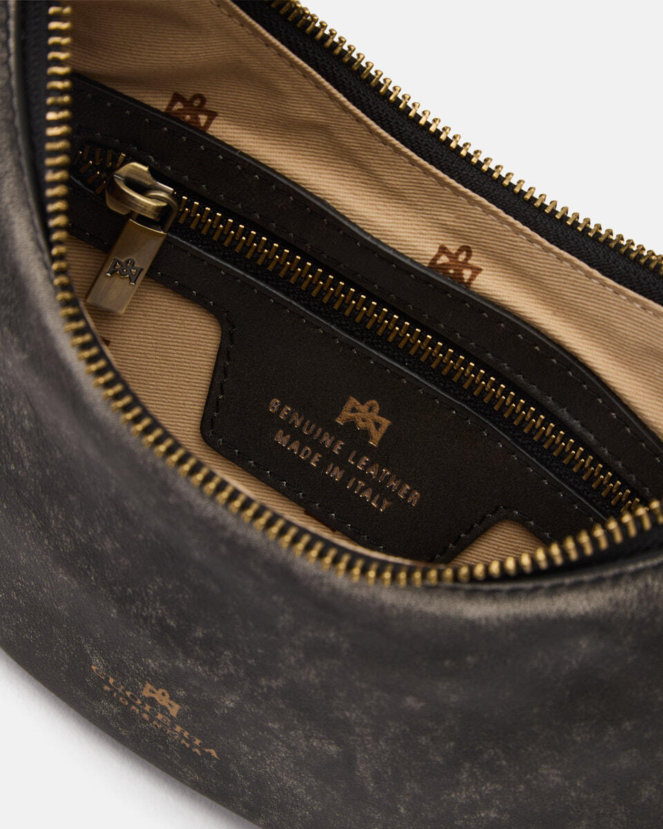 KLEINE SCHULTERTASCHE Schwarz  - Schultertaschen - Damen Taschen - Tasche - Cuoieria Fiorentina