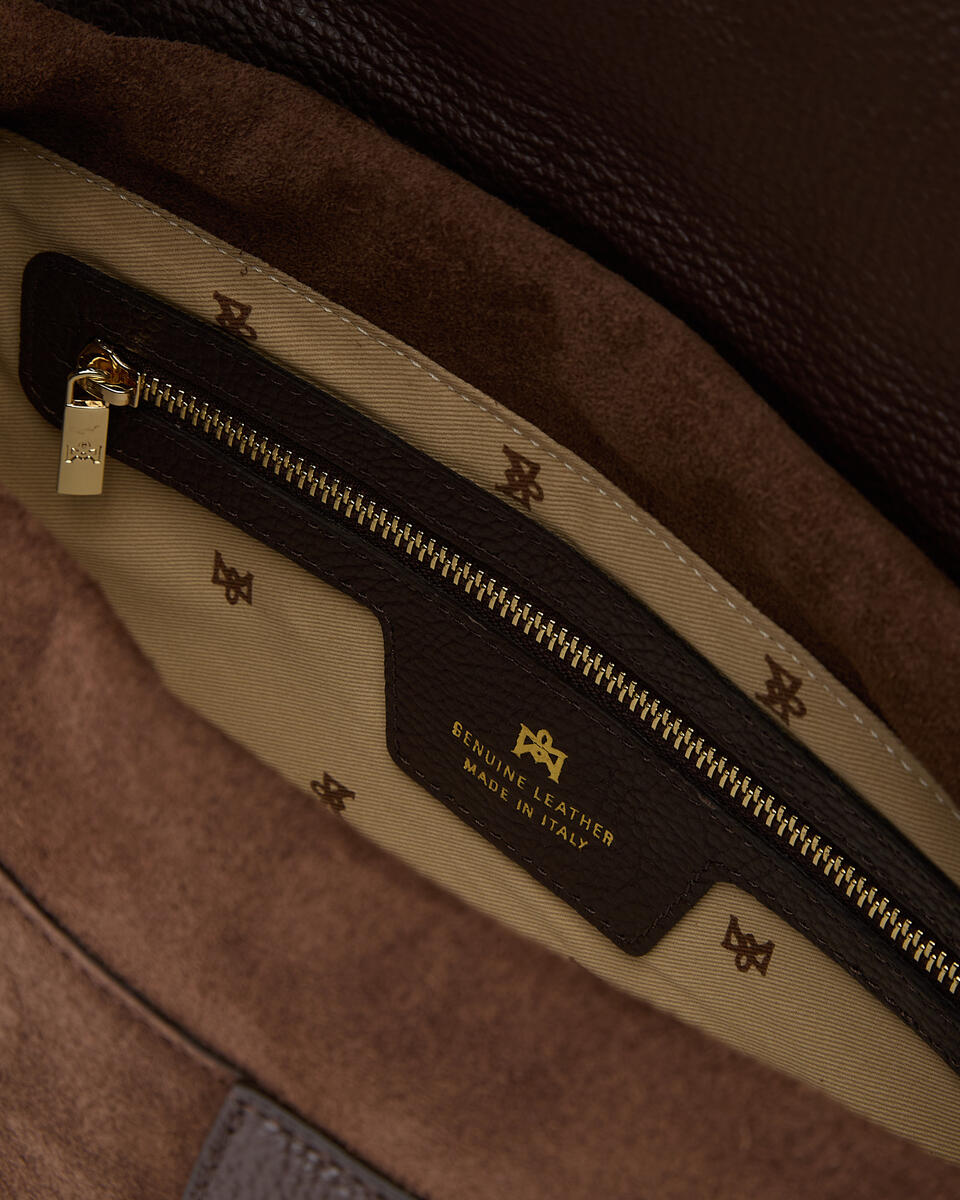 FLAP BAG Schokolade  - Messanger - Damen Taschen - Tasche - Cuoieria Fiorentina
