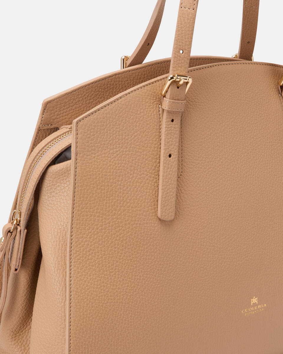 GROSSE HANDTASCHE Nude  - Cuoieria Fiorentina