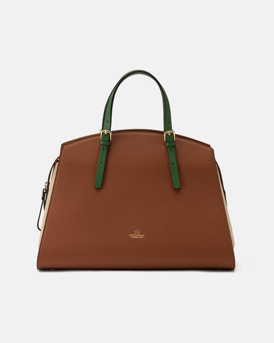 GROSSE HANDTASCHE Caramelproseccoaloe  - Handtaschen - Damen Taschen - Tasche - Cuoieria Fiorentina
