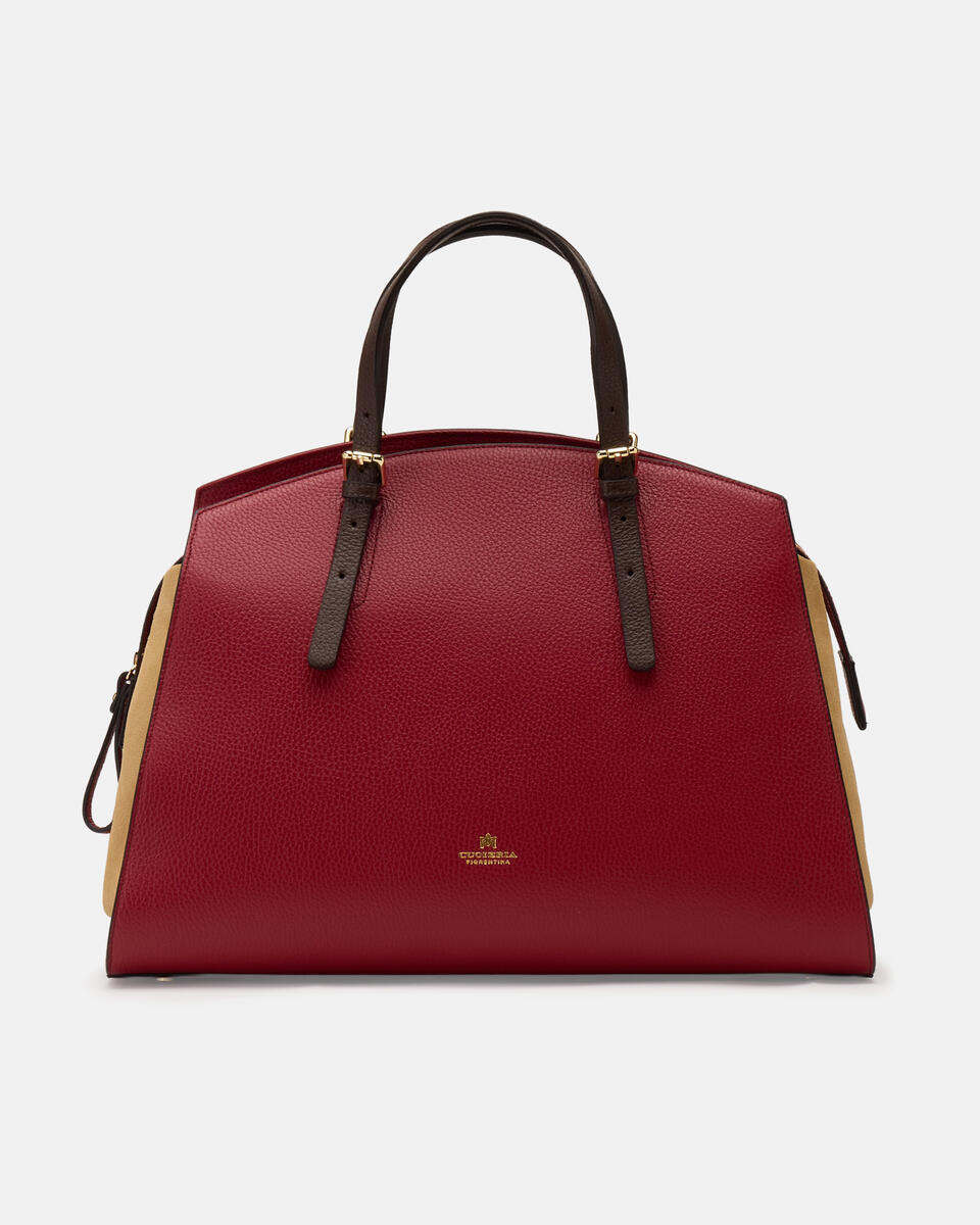 GROSSE HANDTASCHE Cherrydesertdunkelbraun  - Cuoieria Fiorentina