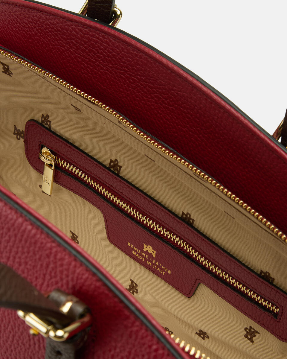 GROSSE HANDTASCHE Cherrydesertdunkelbraun  - Cuoieria Fiorentina
