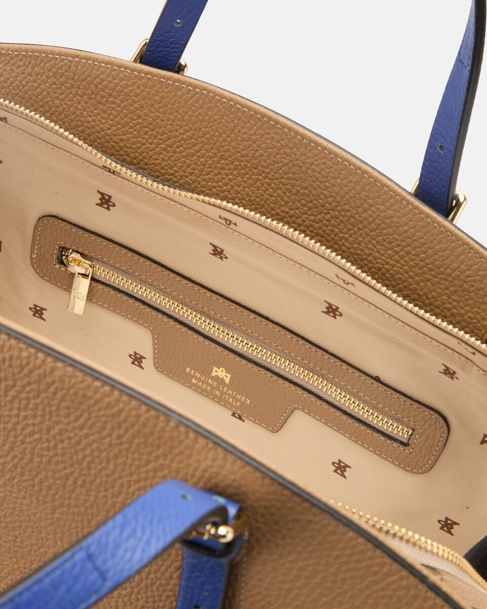 GROSSE HANDTASCHE Desertschwarzbluette  - Handtaschen - Damen Taschen - Tasche - Cuoieria Fiorentina