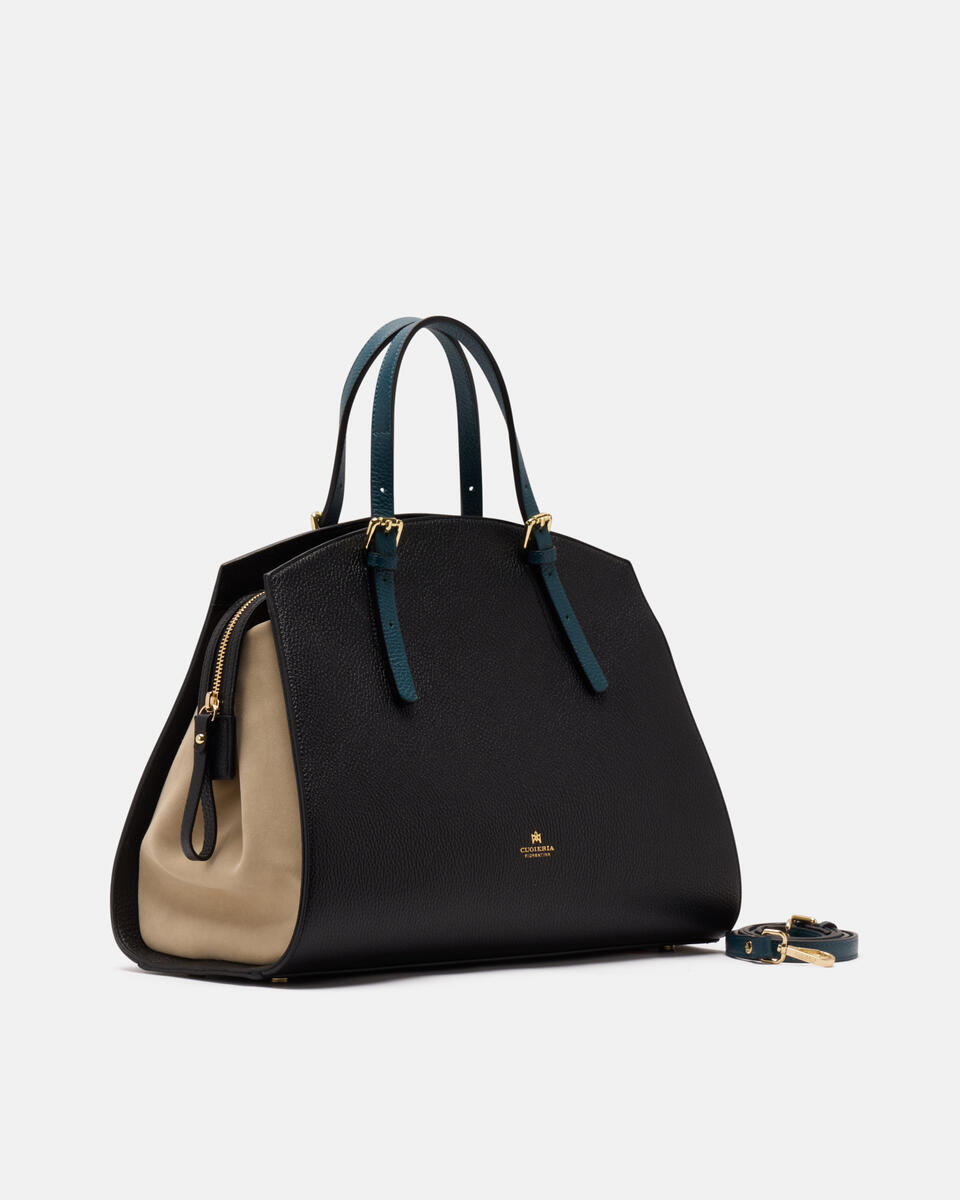 GROSSE HANDTASCHE Schwarzproseccoerdol  - Cuoieria Fiorentina