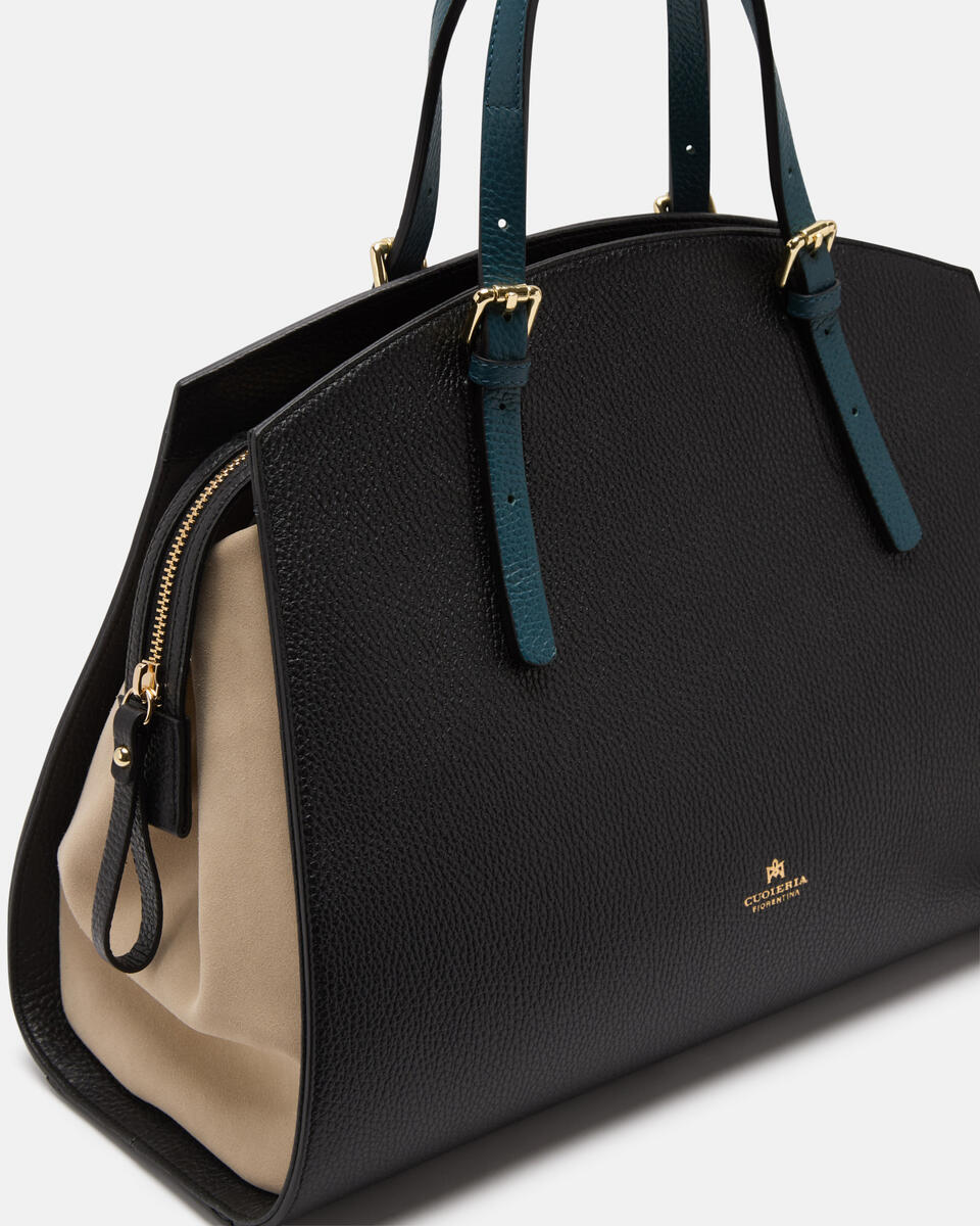 GROSSE HANDTASCHE Schwarzproseccoerdol  - Cuoieria Fiorentina
