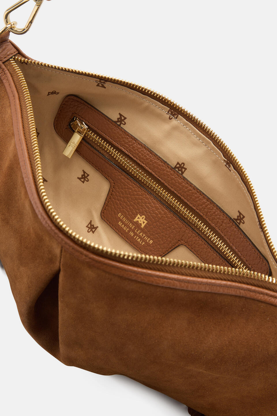 POUCH MIT FRANSEN Karamell  - Cuoieria Fiorentina