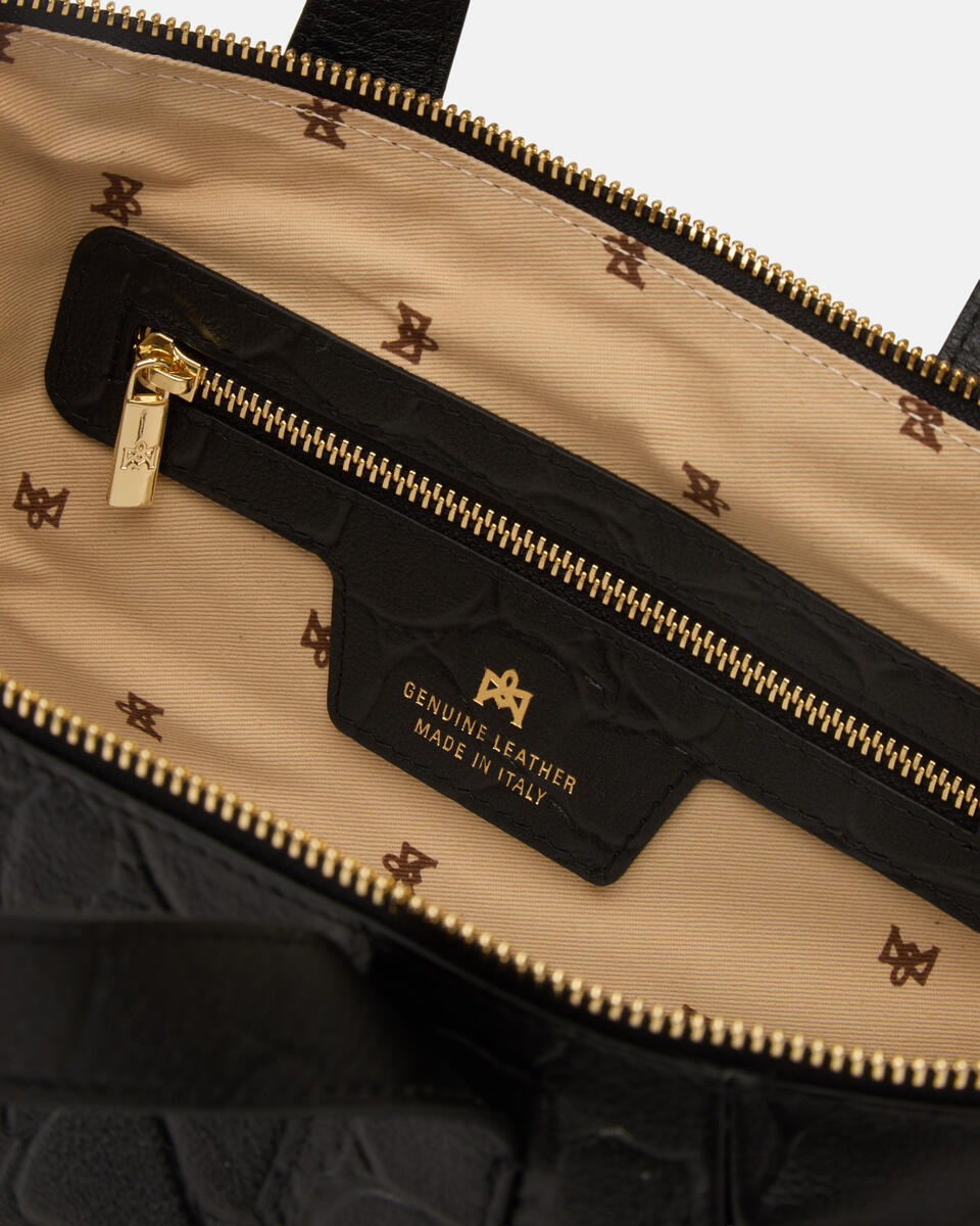 KLEINE TOTE BAG Schwarz  - Cuoieria Fiorentina