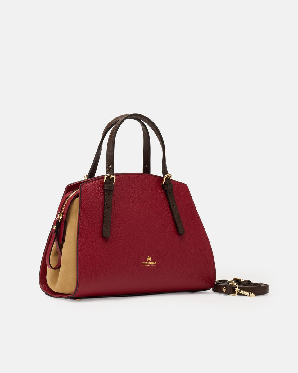 KLEINE HANDTASCHE Cherrydesertdunkelbraun  - Cuoieria Fiorentina